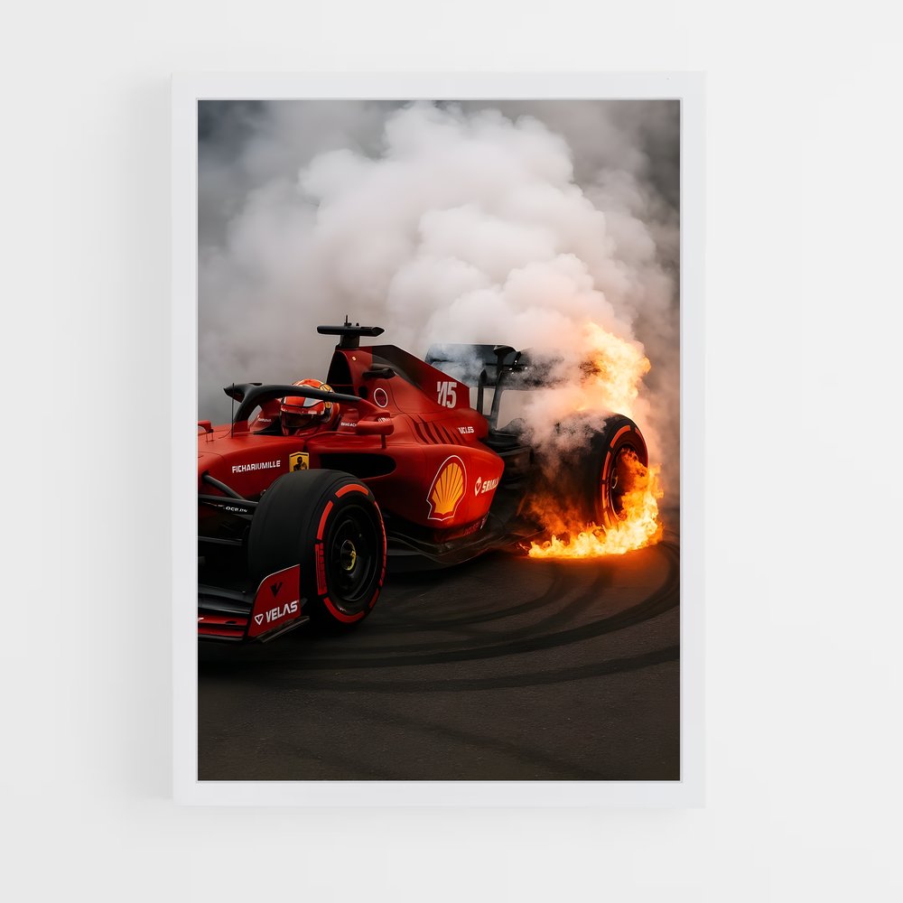 Poster Ferrari Inferno – affiche Voitures de Formule 1 (vue 3)
